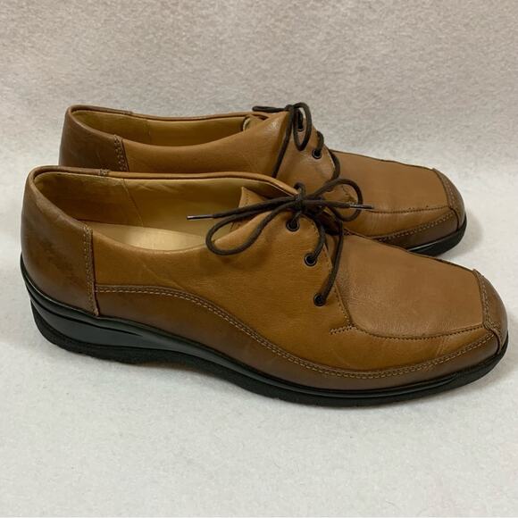Solidas Heide Mens Leather‎ Comfort Shoes Sz 6.5 J Wide Orthopedic Germany Cork main image 4